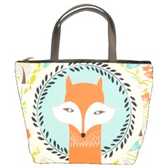 Foxy Fox Canvas Art Print Traditional Bucket Bags by BangZart