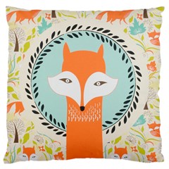 Foxy Fox Canvas Art Print Traditional Large Cushion Case (two Sides) by BangZart