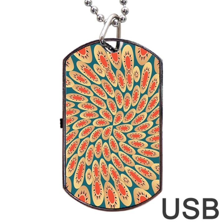 Stars Twirl Dog Tag USB Flash (One Side)