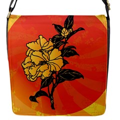 Vector Asian Flowers Flap Messenger Bag (s)