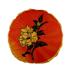 Vector Asian Flowers Standard 15  Premium Flano Round Cushions