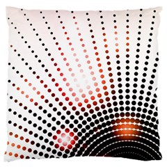 Radial Dotted Lights Large Flano Cushion Case (one Side)