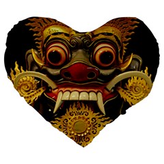 Bali Mask Large 19  Premium Heart Shape Cushions