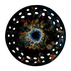 Crazy  Giant Galaxy Nebula Round Filigree Ornament (two Sides) by BangZart