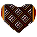 Toraja Pattern Pa re po  Sanguba ( Dancing Alone ) Large 19  Premium Heart Shape Cushions Front