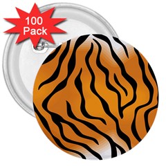 Tiger Skin Pattern 3  Buttons (100 Pack)  by BangZart