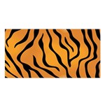 Tiger Skin Pattern Satin Shawl Front