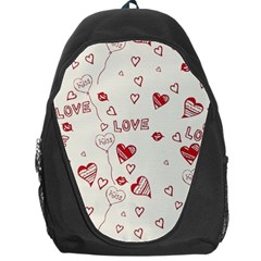 Pattern Hearts Kiss Love Lips Art Vector Backpack Bag