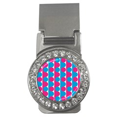 Pink And Bluedots Pattern Money Clips (cz)  by BangZart