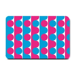 Pink And Bluedots Pattern Small Doormat  by BangZart