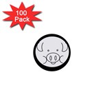 Pig Logo 1  Mini Buttons (100 pack)  Front