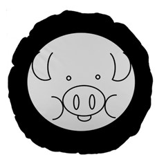 Pig Logo Large 18  Premium Round Cushions