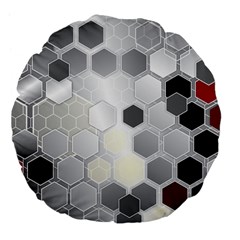 Honeycomb Pattern Large 18  Premium Flano Round Cushions