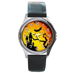 Halloween Night Terrors Round Metal Watch by BangZart