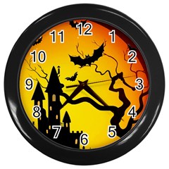 Halloween Night Terrors Wall Clocks (black) by BangZart