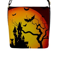 Halloween Night Terrors Flap Messenger Bag (l) 