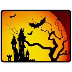 Halloween Night Terrors Double Sided Fleece Blanket (large) 