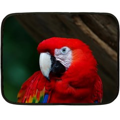 Scarlet Macaw Bird Fleece Blanket (mini) by BangZart
