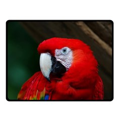 Scarlet Macaw Bird Fleece Blanket (small)