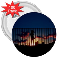 Art Sunset Anime Afternoon 3  Buttons (100 Pack)  by BangZart