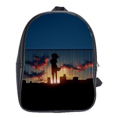 Art Sunset Anime Afternoon School Bags(large)  by BangZart