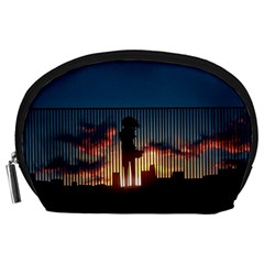 Art Sunset Anime Afternoon Accessory Pouches (large) 