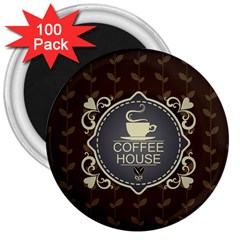Coffee House 3  Magnets (100 Pack) by BangZart