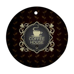 Coffee House Round Ornament (two Sides) by BangZart