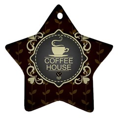 Coffee House Star Ornament (two Sides) by BangZart