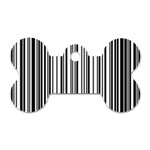 Barcode Pattern Dog Tag Bone (One Side) Front