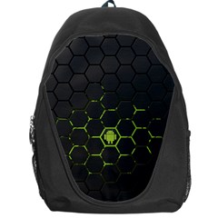 Green Android Honeycomb Gree Backpack Bag by BangZart