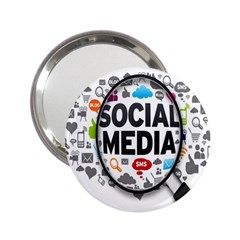 Social Media Computer Internet Typography Text Poster 2 25  Handbag Mirrors by BangZart