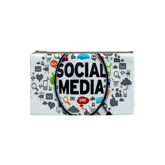 Social Media Computer Internet Typography Text Poster Cosmetic Bag (small)  by BangZart