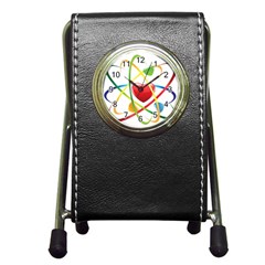 Love Pen Holder Desk Clocks by BangZart