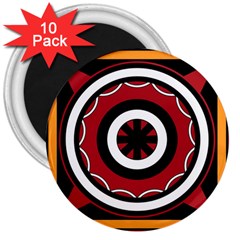 Toraja Pattern Pa barre Allo 3  Magnets (10 Pack) 