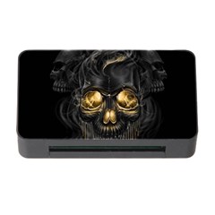 Art Fiction Black Skeletons Skull Smoke Memory Card Reader With Cf by BangZart