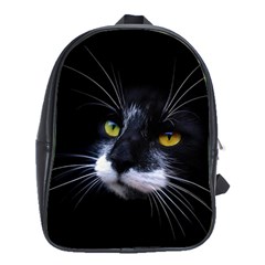 Face Black Cat School Bags(large)  by BangZart