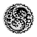 Ying Yang Tattoo Ornament (Round) Front