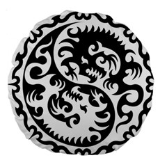 Ying Yang Tattoo Large 18  Premium Round Cushions