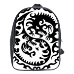 Ying Yang Tattoo School Bags (XL)  Front