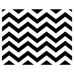 Black And White Chevron Double Sided Flano Blanket (medium) 