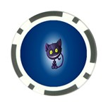 Funny cute cat Poker Chip Card Guard Front