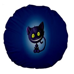 Funny Cute Cat Large 18  Premium Round Cushions