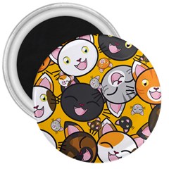 Cats Cute Kitty Kitties Kitten 3  Magnets by BangZart