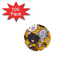 Cats Cute Kitty Kitties Kitten 1  Mini Buttons (100 Pack)  by BangZart