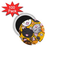 Cats Cute Kitty Kitties Kitten 1 75  Magnets (100 Pack)  by BangZart