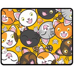 Cats Cute Kitty Kitties Kitten Double Sided Fleece Blanket (medium) 