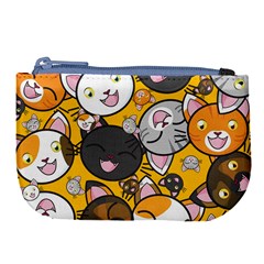 Cats Cute Kitty Kitties Kitten Large Coin Purse