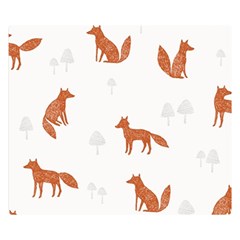 Fox Animal Wild Pattern Double Sided Flano Blanket (small) 