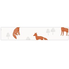 Fox Animal Wild Pattern Flano Scarf (large)